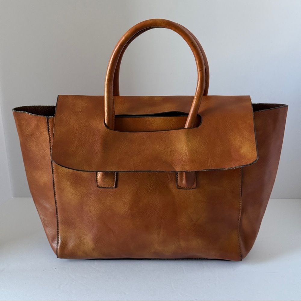 Tan Leather Tote Bag | Shoulder Handbag